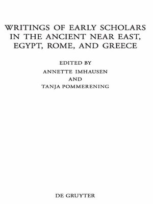 cover image of Writings of Early Scholars in the Ancient Near East, Egypt, Rome, and Greece